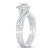 Thumbnail Image 2 of Diamond Bridal Set 3/4 ct tw Pear-shaped/Round-cut 14K White Gold
