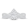 Thumbnail Image 3 of Diamond Bridal Set 3/4 ct tw Pear-shaped/Round-cut 14K White Gold