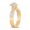 Diamond Bridal Set 3/4 ct tw Pear-shaped/Round-cut 14K Yellow Gold