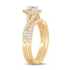 Thumbnail Image 1 of Diamond Bridal Set 3/4 ct tw Pear-shaped/Round-cut 14K Yellow Gold