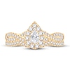 Diamond Bridal Set 3/4 ct tw Pear-shaped/Round-cut 14K Yellow Gold