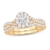 Thumbnail Image 1 of Diamond Bridal Set 3/4 ct tw Oval/Round-cut 14K Yellow Gold