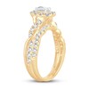 Thumbnail Image 2 of Diamond Bridal Set 1 ct tw Emerald/Round-cut 14K Yellow Gold