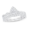 Thumbnail Image 0 of Diamond Bridal Set 1 ct tw Pear-shaped/Round-cut 14K White Gold