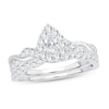 Thumbnail Image 1 of Diamond Bridal Set 1 ct tw Pear-shaped/Round-cut 14K White Gold