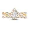Thumbnail Image 3 of Diamond Bridal Set 1 ct tw Pear-shaped/Round-cut 14K Yellow Gold