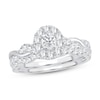 Thumbnail Image 1 of Diamond Bridal Set 1 ct tw Oval/Round-cut 14K White Gold