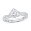 Thumbnail Image 1 of Diamond Bridal Set 1/2 ct tw Pear-shapedRound-cut 14K White Gold