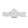 Thumbnail Image 3 of Diamond Bridal Set 1/2 ct tw Pear-shapedRound-cut 14K White Gold