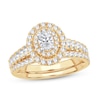 Thumbnail Image 1 of Diamond Bridal Set 1-1/5 ct tw Oval/Round-cut 14K Yellow Gold