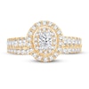 Thumbnail Image 3 of Diamond Bridal Set 1-1/5 ct tw Oval/Round-cut 14K Yellow Gold