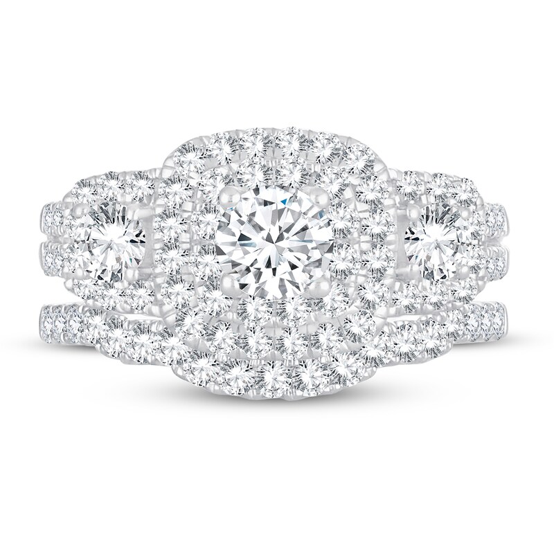 Main Image 3 of Diamond Bridal Set 2 ct tw Round-cut 14K White Gold