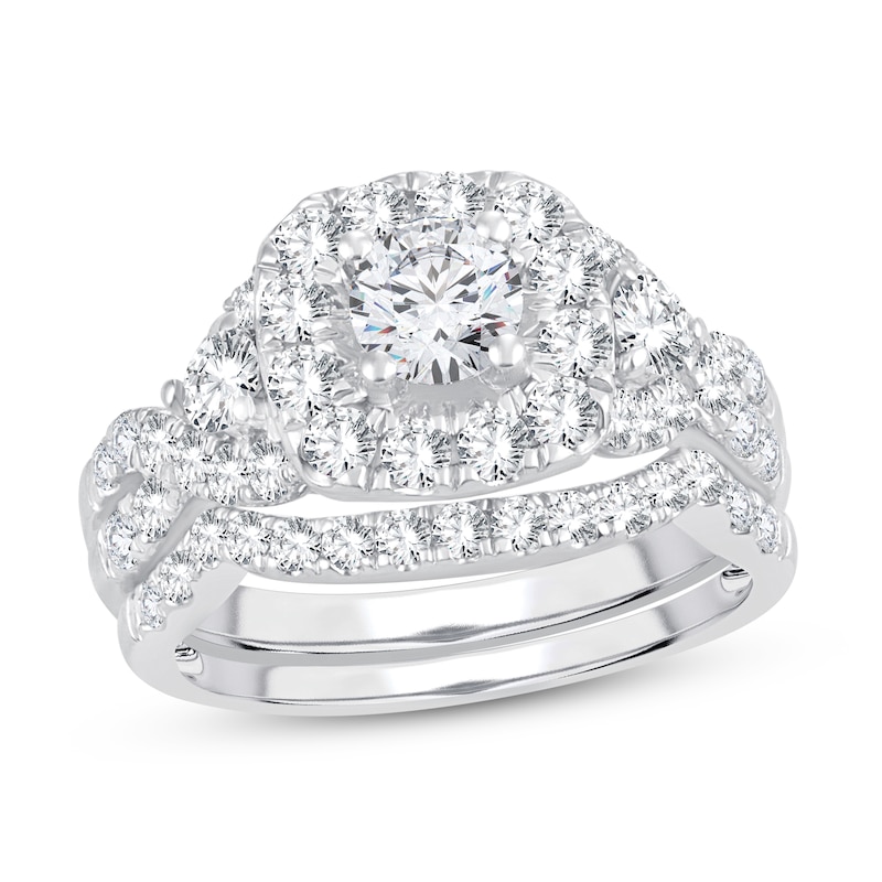 Main Image 1 of Diamond Bridal Set 2 ct tw Round-cut 14K White Gold