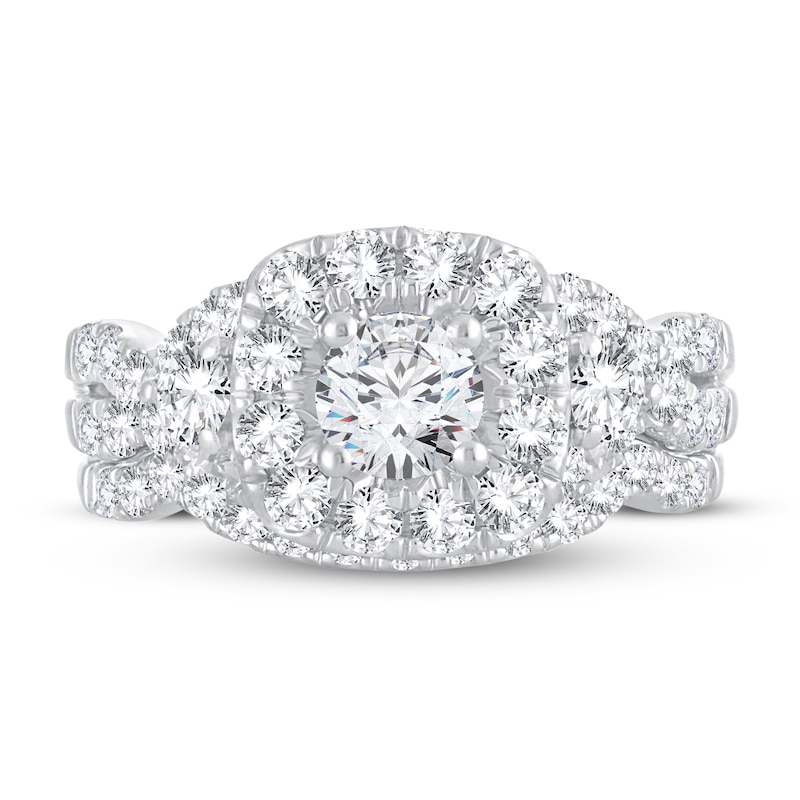Main Image 3 of Diamond Bridal Set 2 ct tw Round-cut 14K White Gold