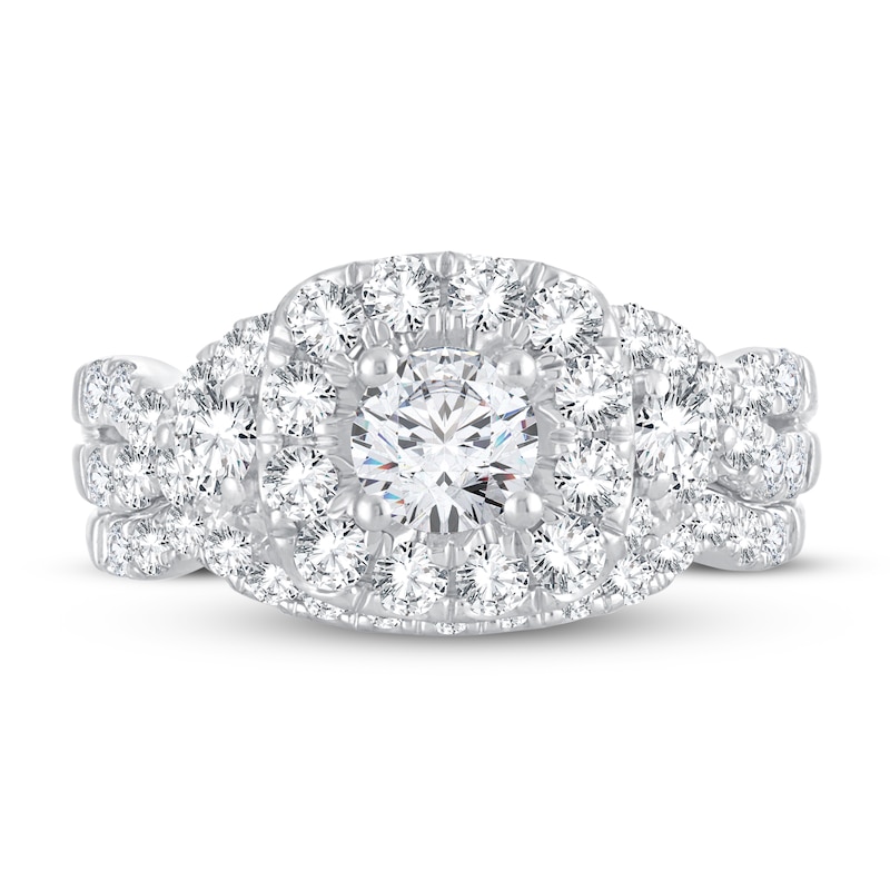 Diamond Bridal Set 2 ct tw Round-cut 14K White Gold