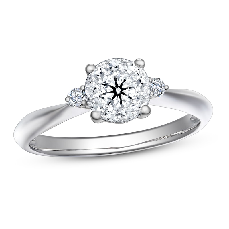 Main Image 1 of Diamond Engagement Ring 1/2 ct tw Round 14K White Gold