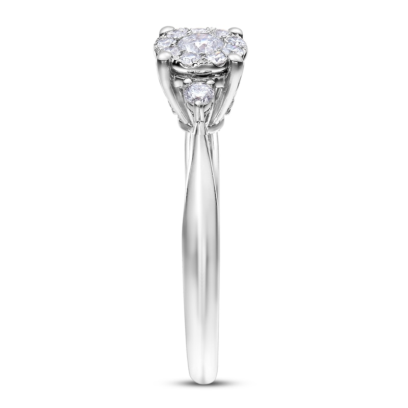 Main Image 3 of Diamond Engagement Ring 1/2 ct tw Round 14K White Gold
