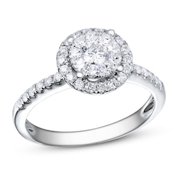 Diamond Engagement Ring 5/8 ct tw Round 14K White Gold