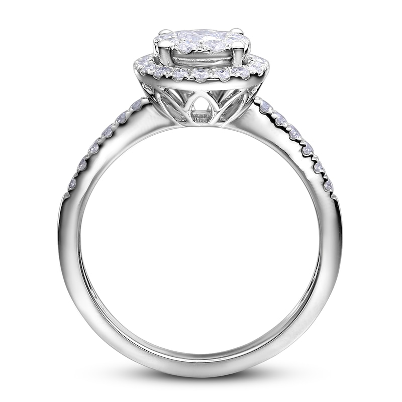 Diamond Engagement Ring 5/8 ct tw Round 14K White Gold