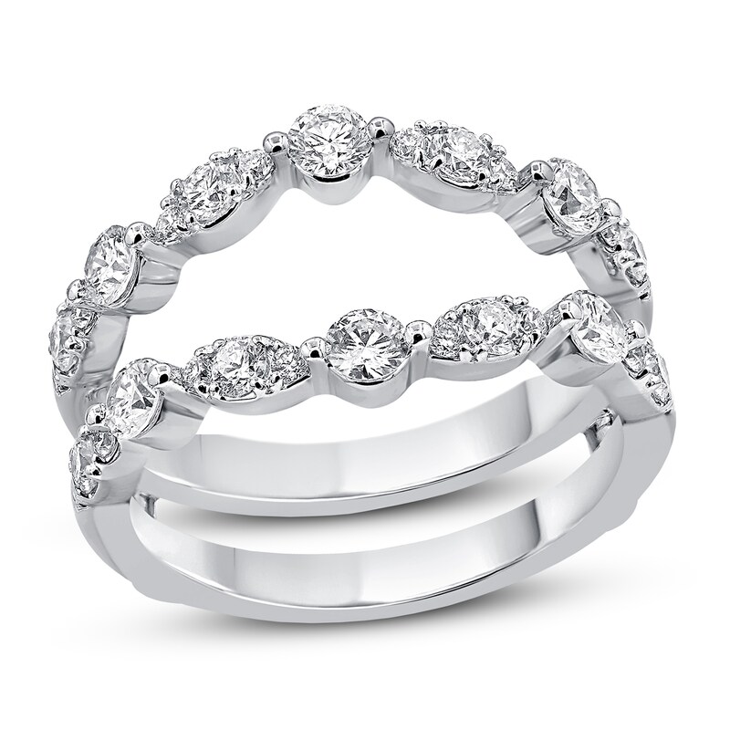 Main Image 1 of Diamond Insert Ring 1 ct tw Round 14K White Gold