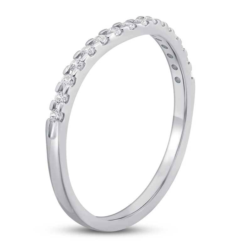 Main Image 2 of Diamond Anniversary Ring 1/6 ct tw Round 14K White Gold