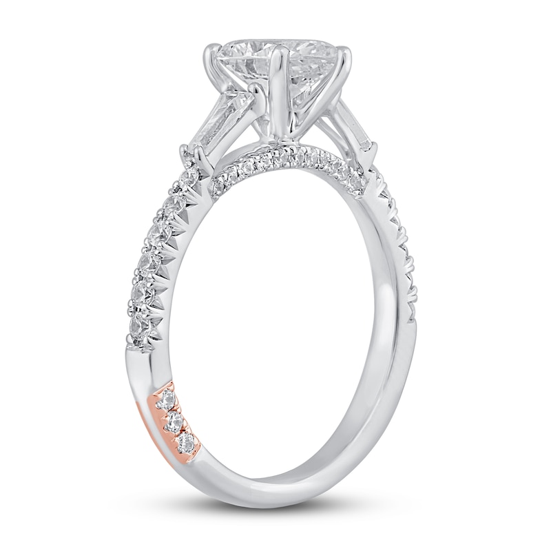 Pnina Tornai It's Raining Love Diamond Engagement Ring 1-3/8 ct tw Pear-shaped/Baguette/Round 14K White Gold