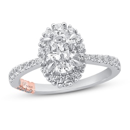 Pnina Tornai Against All Odds Diamond Engagement Ring 1-3/8 ct tw Oval/Round 14K White Gold