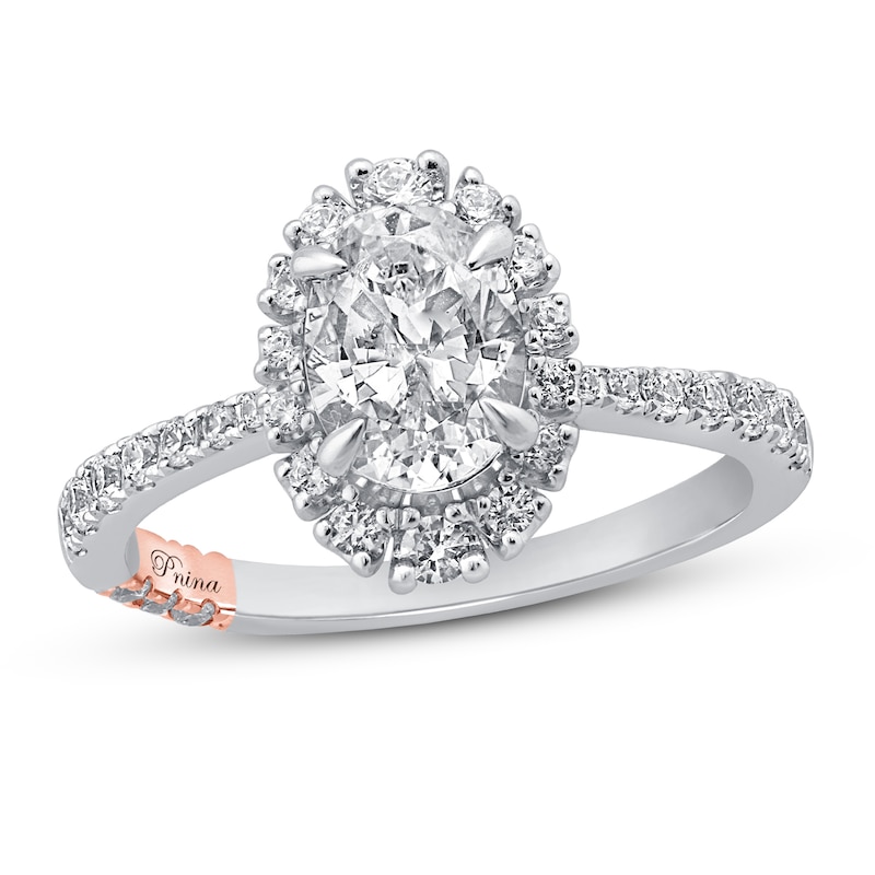 Main Image 1 of Pnina Tornai Against All Odds Diamond Engagement Ring 1-3/8 ct tw Oval/Round 14K White Gold