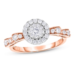 Diamond Ring 1/2 ct tw Round 14K Two-Tone Gold