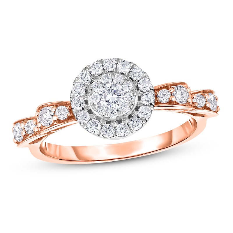 Main Image 1 of Diamond Ring 1/2 ct tw Round 14K Two-Tone Gold