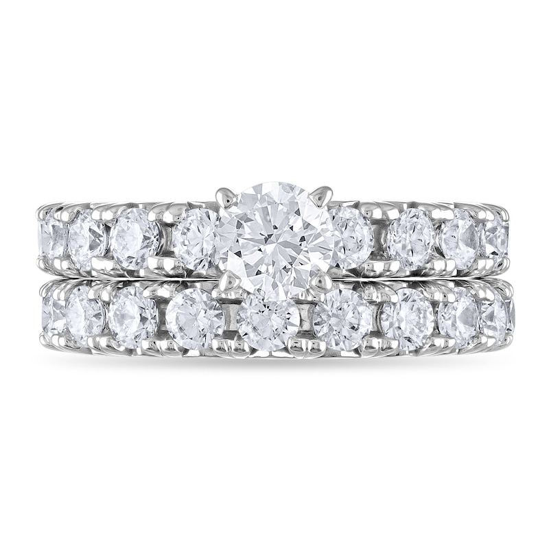 Main Image 3 of Diamond Bridal Set 3 ct tw Round 14K White Gold