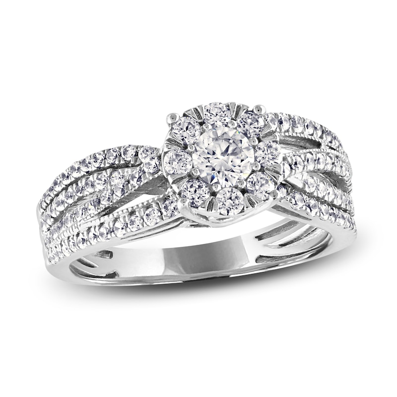 Main Image 1 of Diamond Engagment Ring 1 ct tw Round 14K White Gold