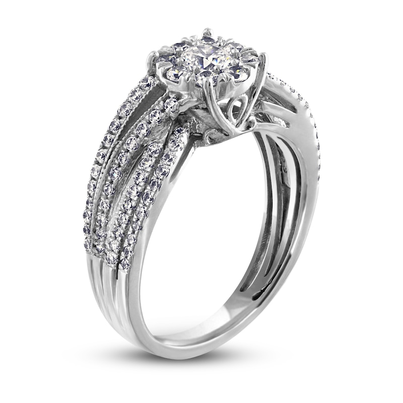 Main Image 2 of Diamond Engagment Ring 1 ct tw Round 14K White Gold