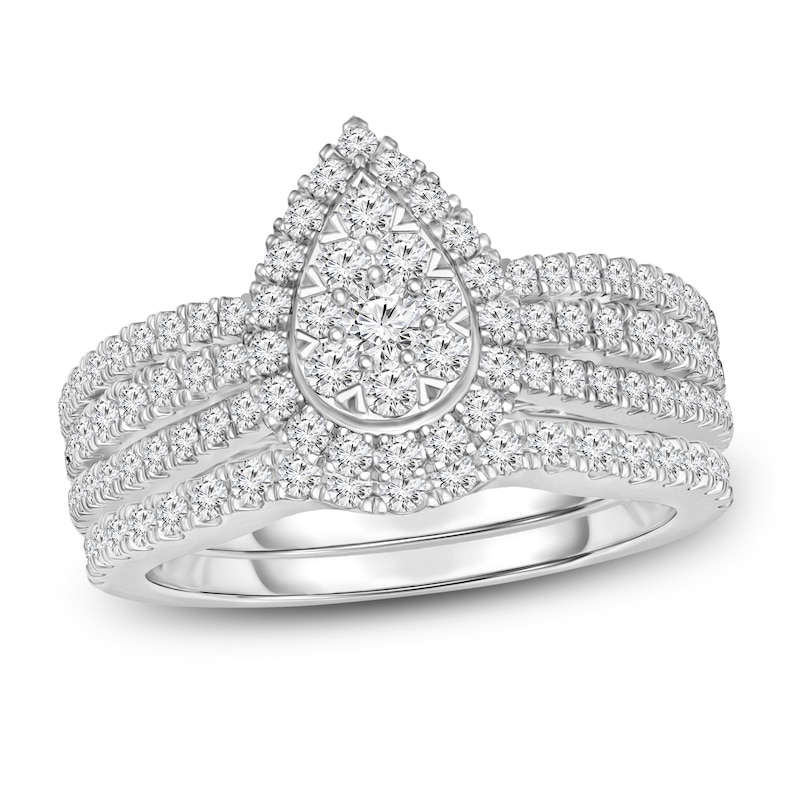 Diamond Bridal Set 1 ct tw Round 14K White Gold