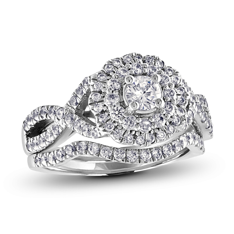 Main Image 1 of Diamond Bridal Set 1 ct tw Round 14K White Gold