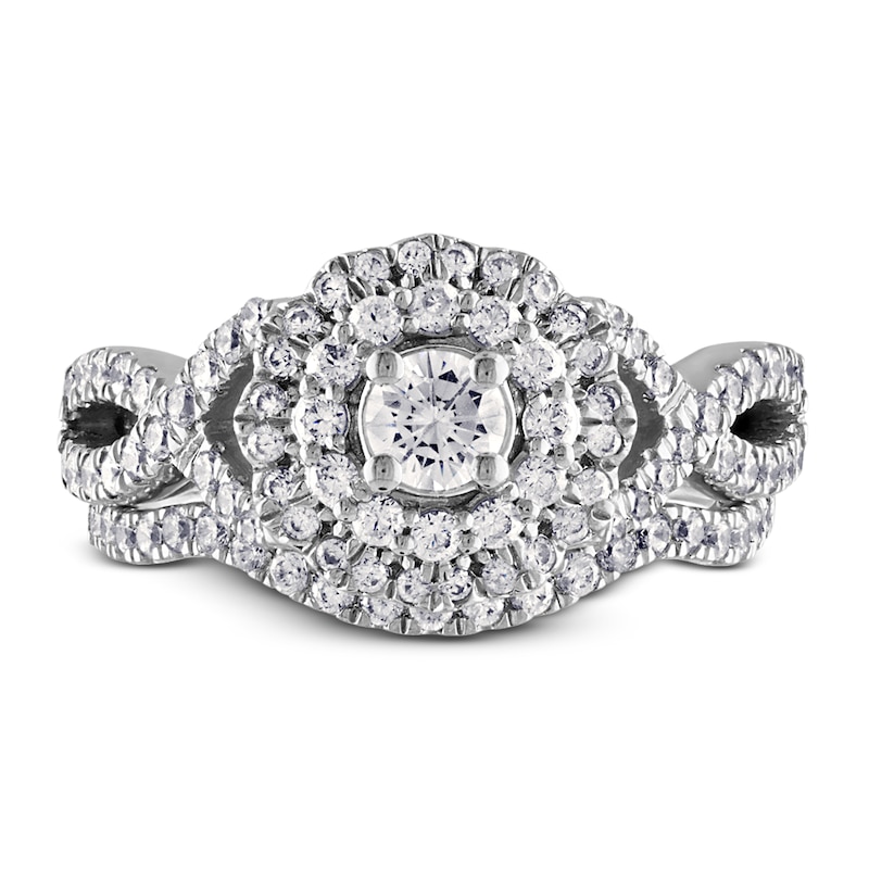 Main Image 3 of Diamond Bridal Set 1 ct tw Round 14K White Gold