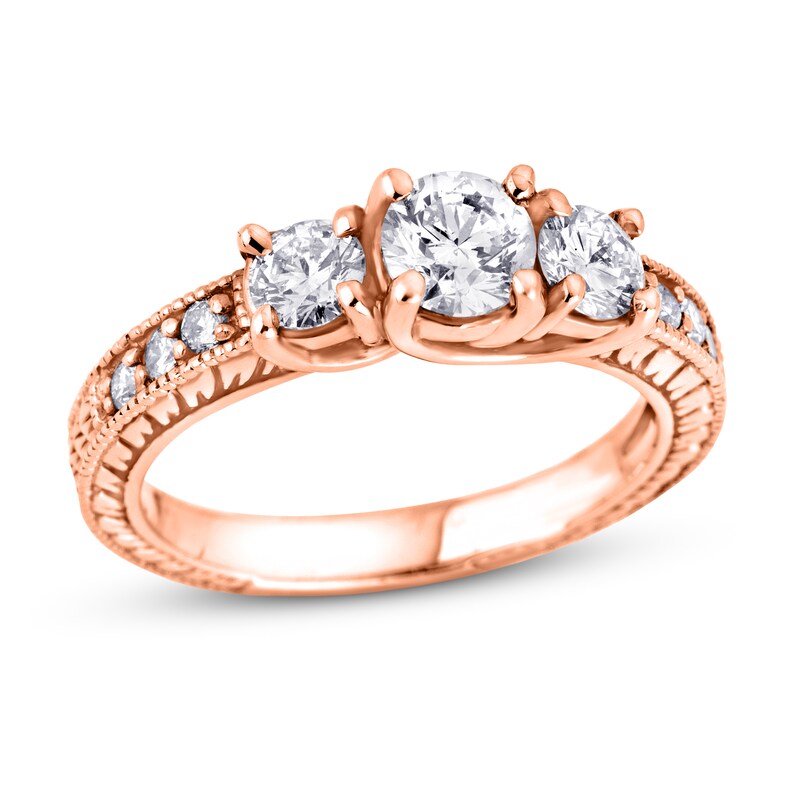 Main Image 1 of Diamond Ring 1/2 ct tw Round 14K Rose Gold