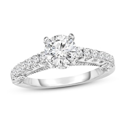 Diamond Engagement Ring 1-1/5 ct tw Round 14K White Gold