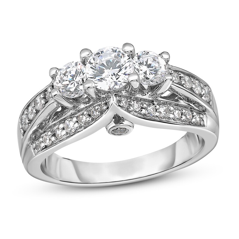 Diamond Ring 1-1/2 ct tw Round 14K White Gold