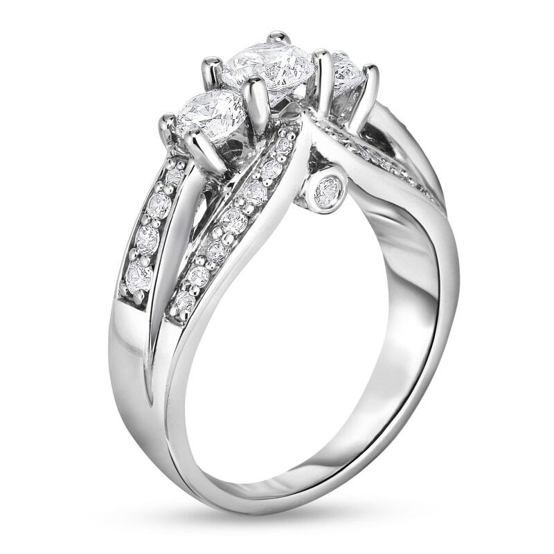 Diamond Ring 1-1/2 ct tw Round 14K White Gold