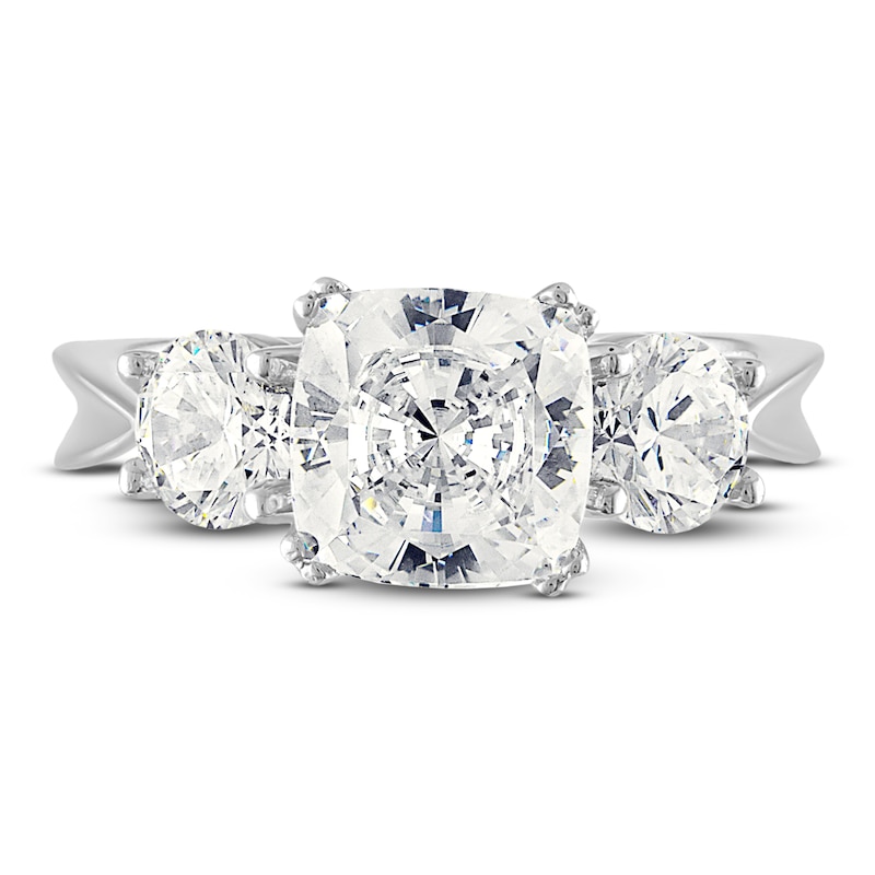 Main Image 3 of Diamond Ring 3 ct tw Cushion/Round 14K White Gold