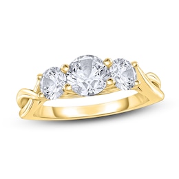 Diamond 3-Stone Ring 1 ct tw Round 14K Yellow Gold