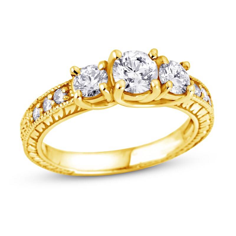 Main Image 1 of Diamond Ring 1/2 ct tw Round 14K Yellow Gold