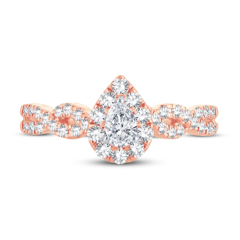 Diamond Ring 1/2 ct tw Pear-shaped 14K Rose Gold | Jared