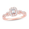 Thumbnail Image 1 of Diamond Ring 1/2 ct tw Emerald-cut 14K Rose Gold