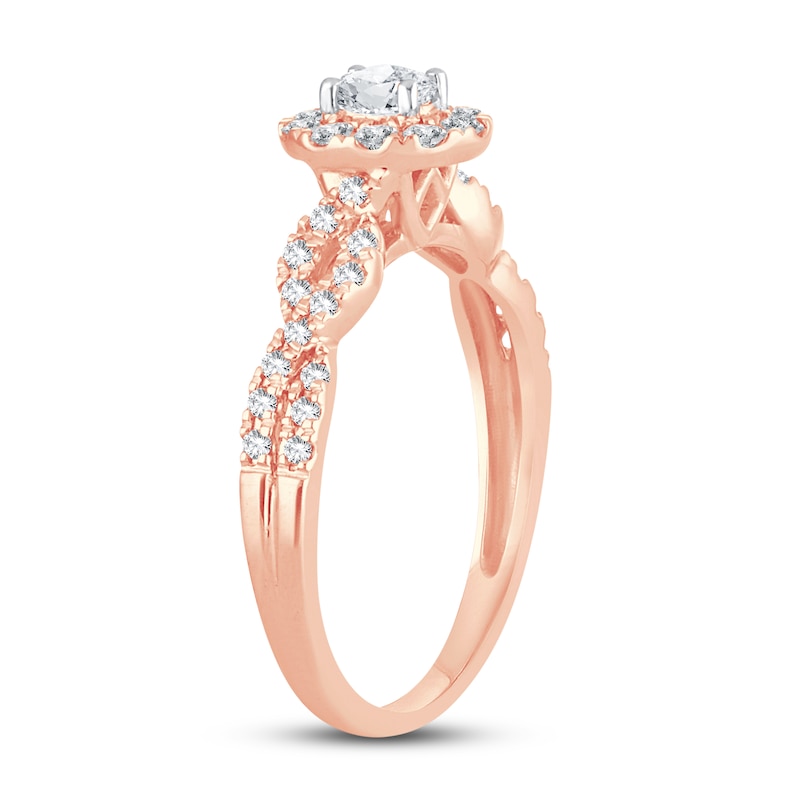 Main Image 2 of Diamond Ring 1/2 ct tw Oval 14K Rose Gold