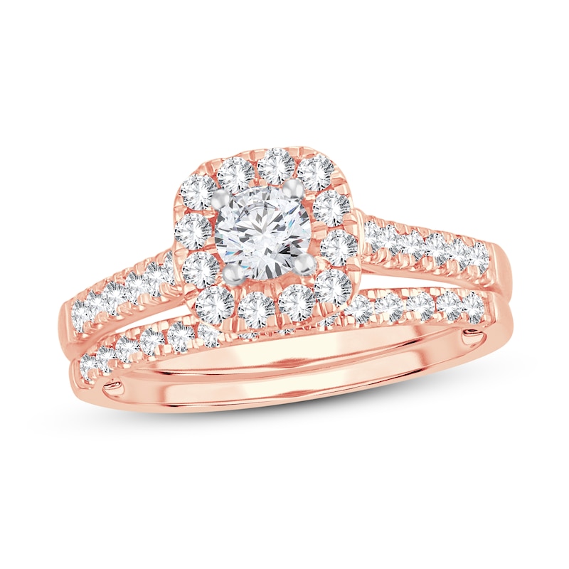 Main Image 1 of Diamond Bridal Set 1 ct tw Round 14K Rose Gold
