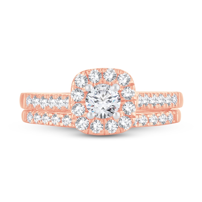 Main Image 3 of Diamond Bridal Set 1 ct tw Round 14K Rose Gold
