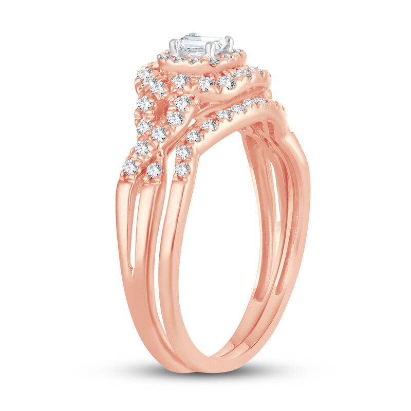 Main Image 2 of Diamond Ring 1/2 ct tw Princess 14K Rose Gold