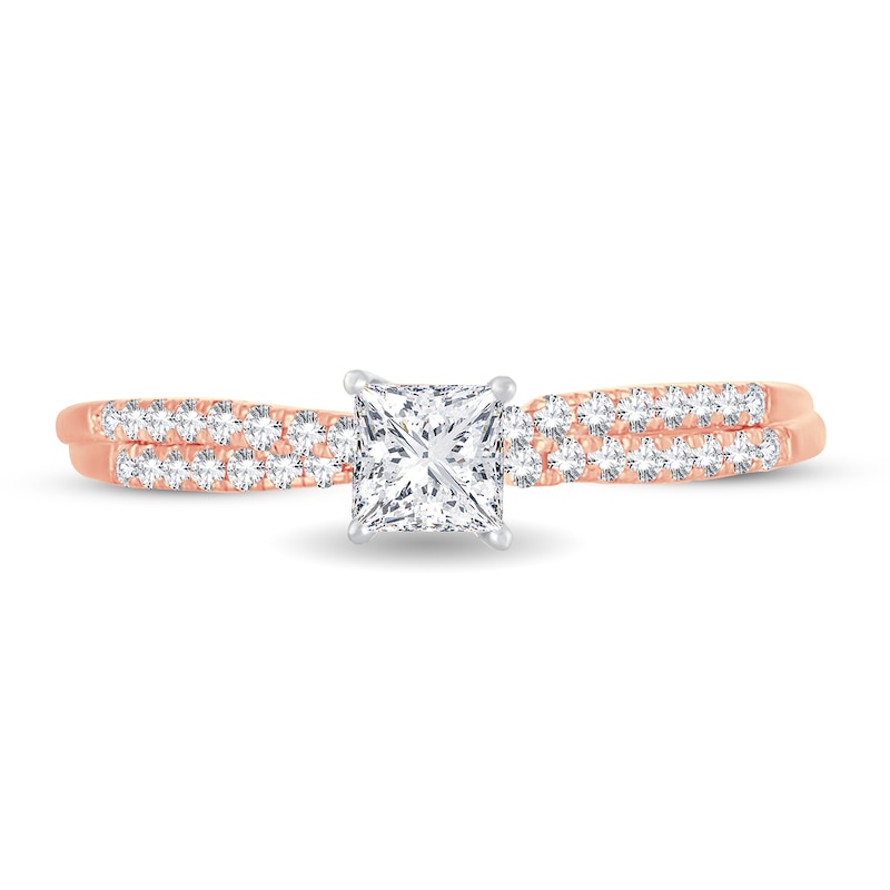 Main Image 3 of Diamond Ring 1/2 ct tw Princess 14K Rose Gold